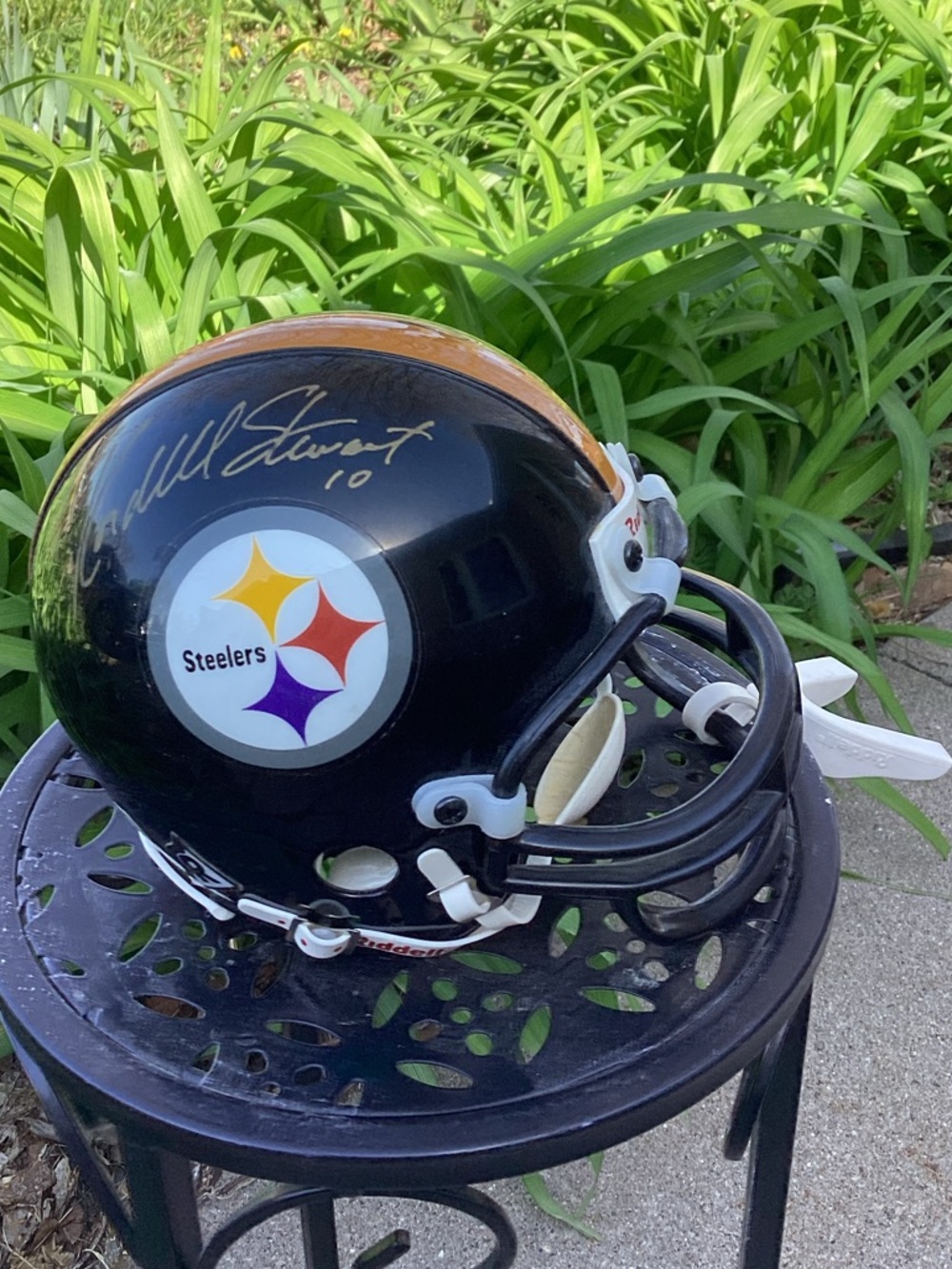 Signed Kordell Stewart Steelers #10 Mini Helmet Decor vintage 1995